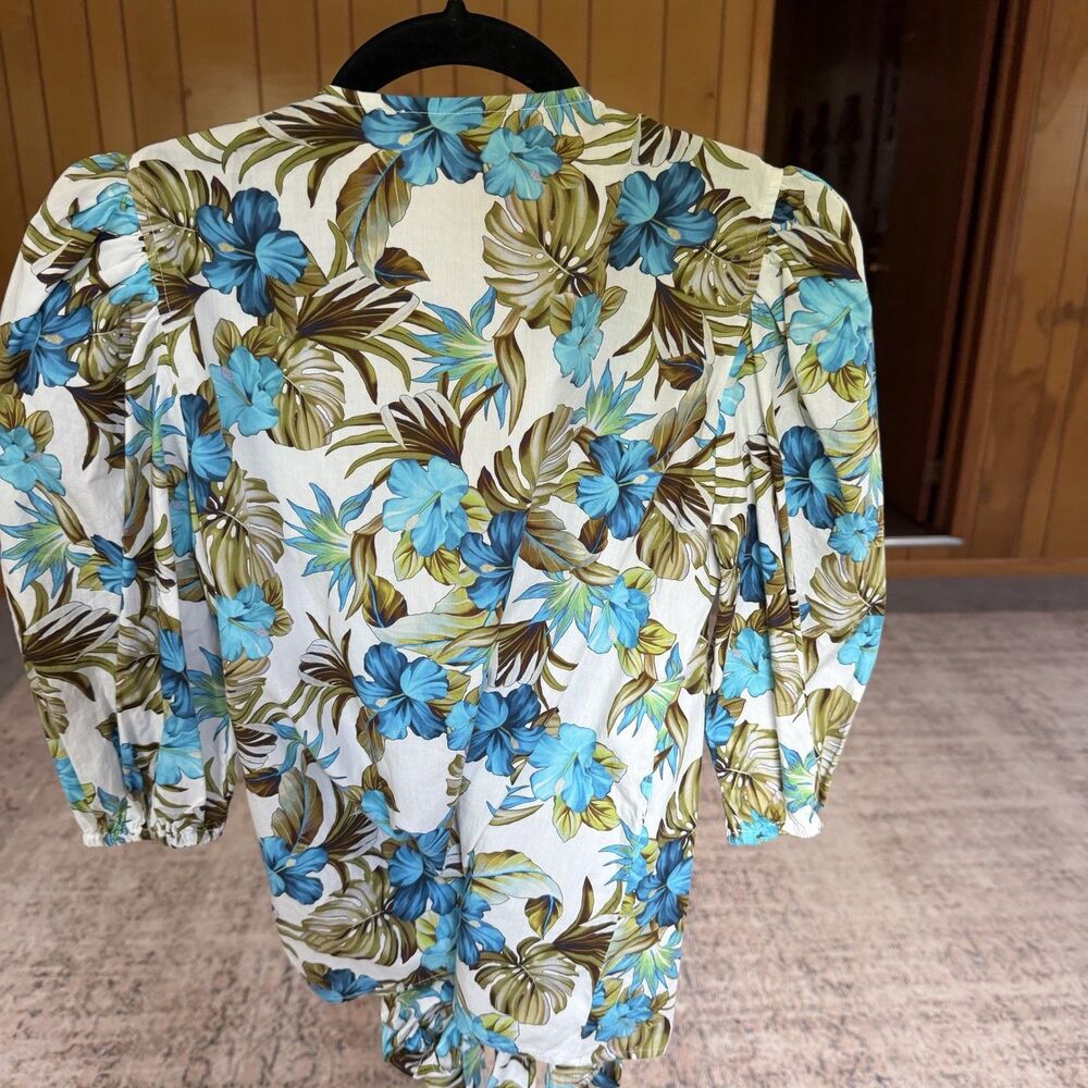 0039 Italy 100%Cotton Shirt XS Tropical Opulence Old Money Resort Coastal Luxury - Picture 12 of 12